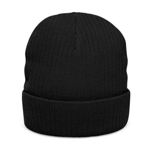 Embroidered 'TOESNOHEDI' Ribbed Knit Beanie — Cozy Novelty Winter Hat